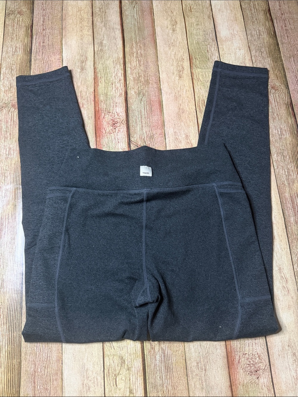 Vuori Yoga Dark Charcoal High-Waist Leggings